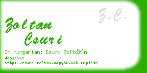 zoltan csuri business card